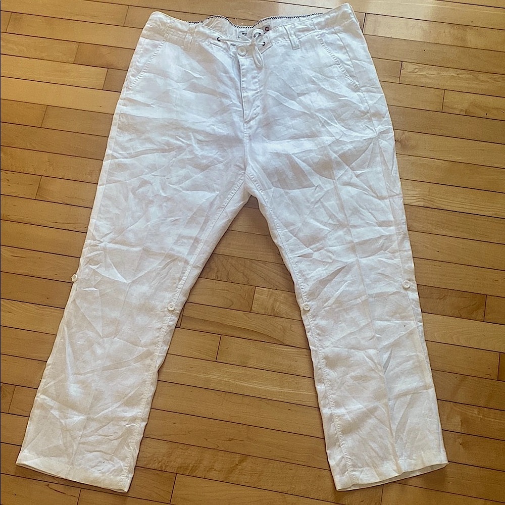 LINEN PANTS WESTORY Pure White Casual Women’s Pants Size 38